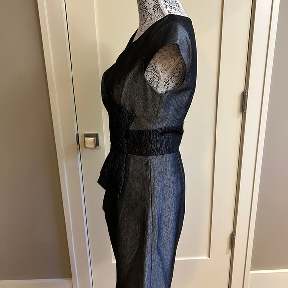 Max & Cleo Grey Bow Dress (Size 6) - Picture 3 of 5